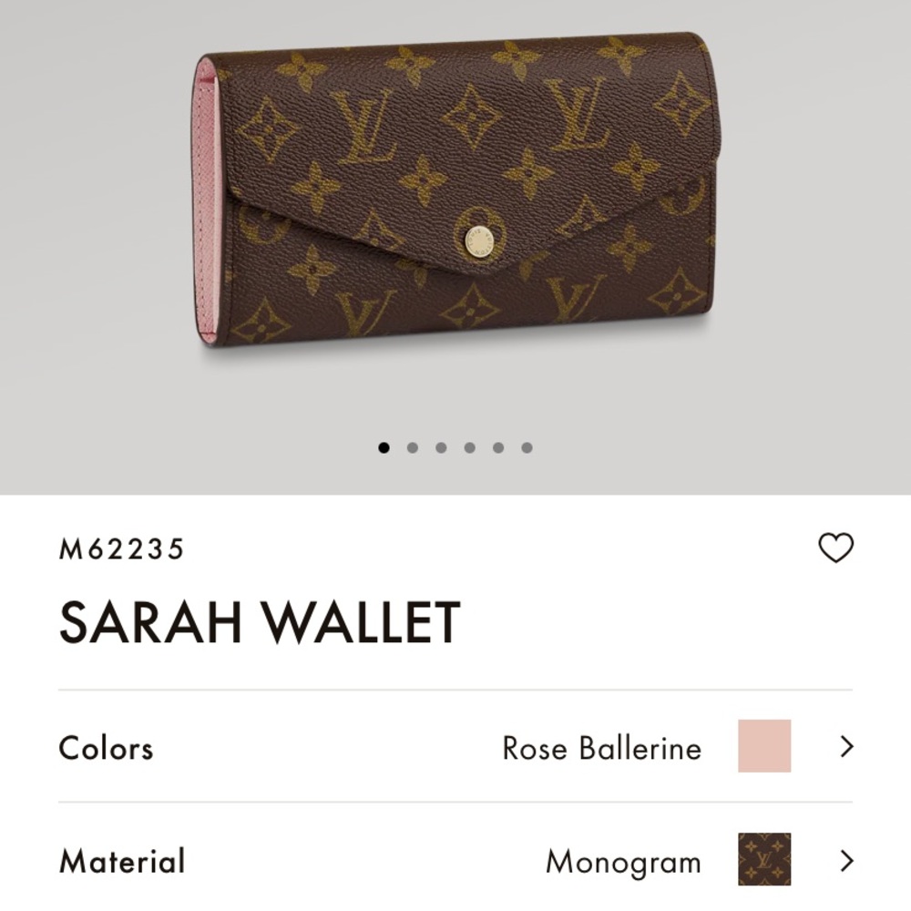 Authentic Louis Vuitton Sarah Wallet